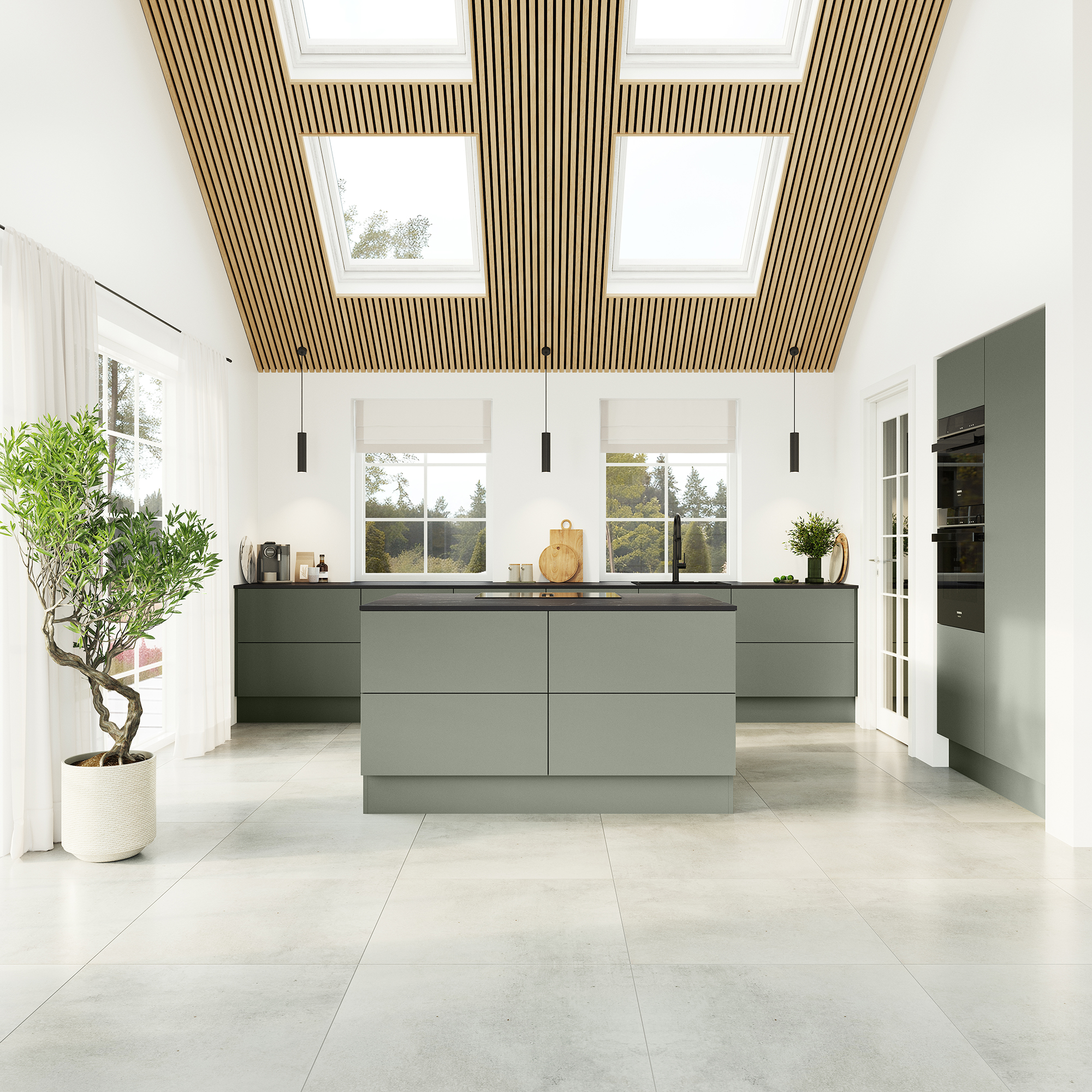 Silk by Designa køkken i lys grøn