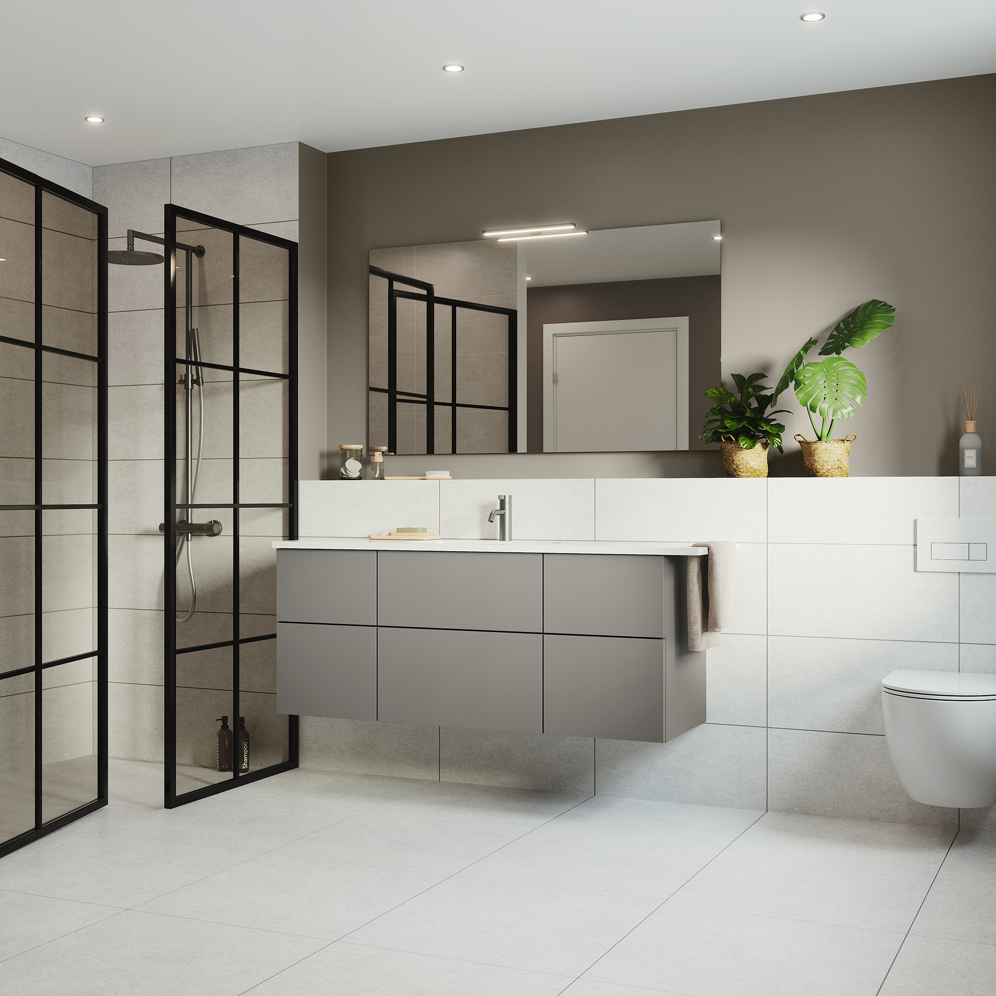 Silk by Designa bad i ultramat grå