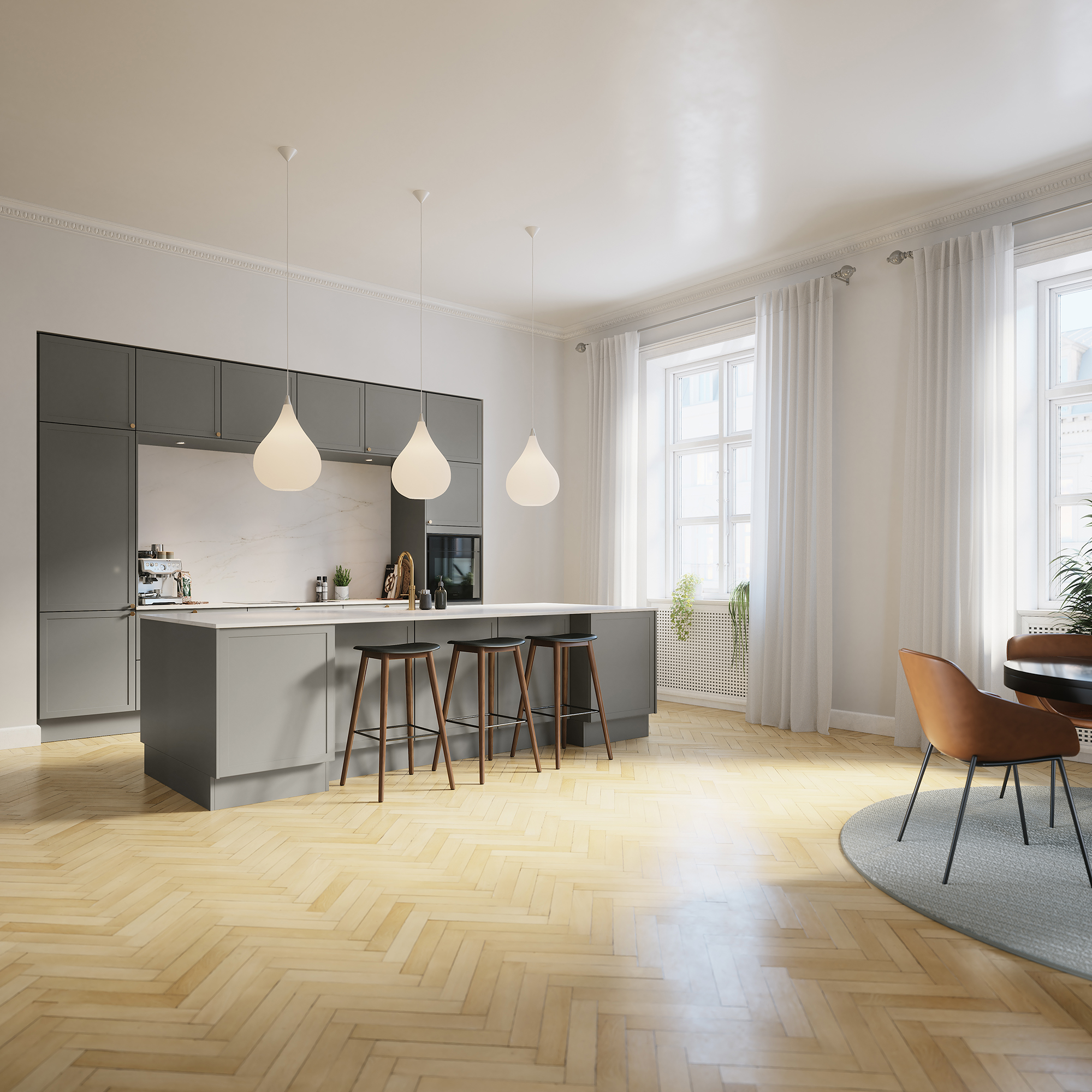 Classic by Designa køkken i gråbrun ramme