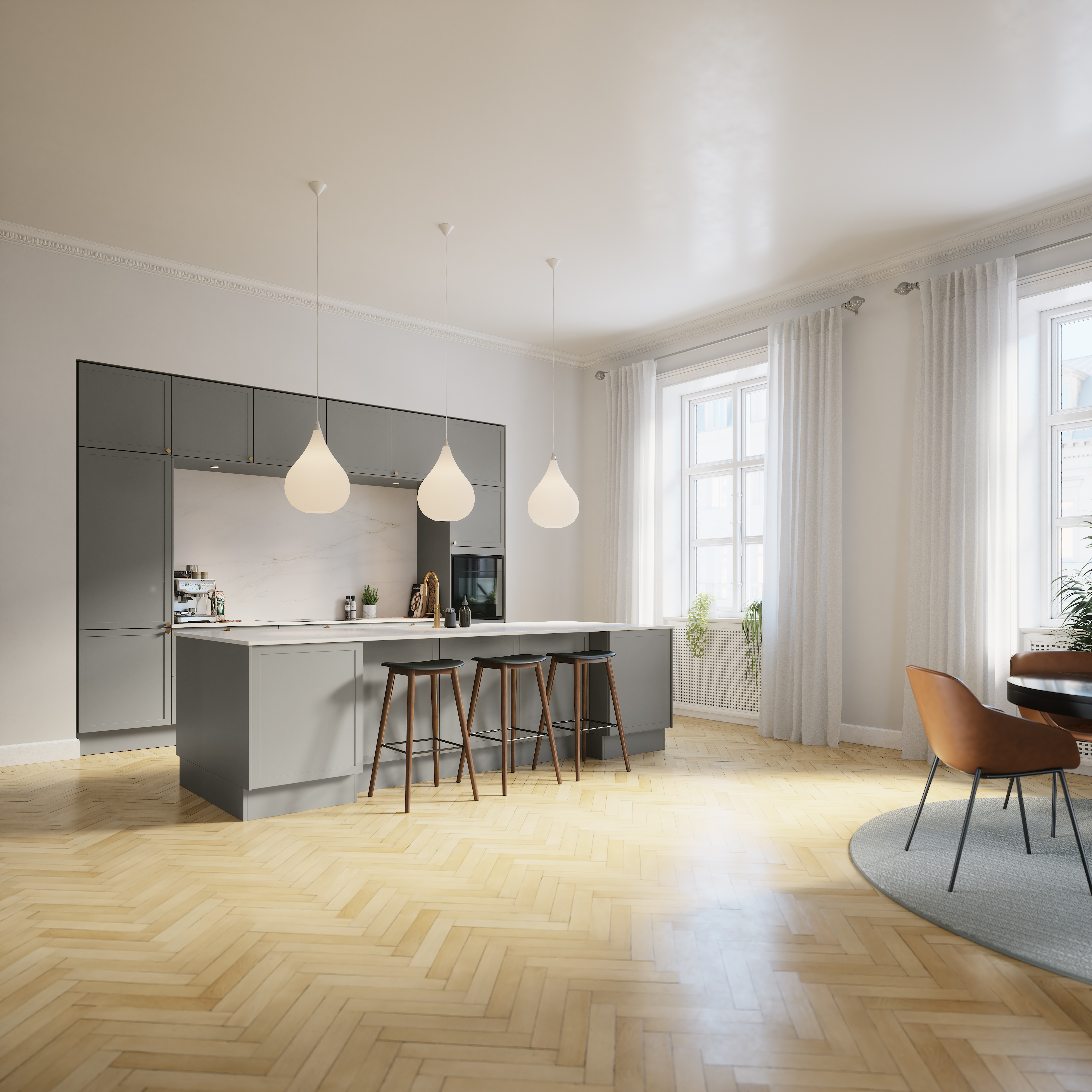 Classic by Designa køkken i gråbrun ramme