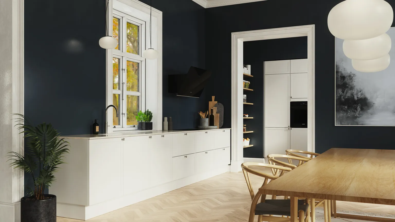 Classic by Designa køkken i hvid ramme