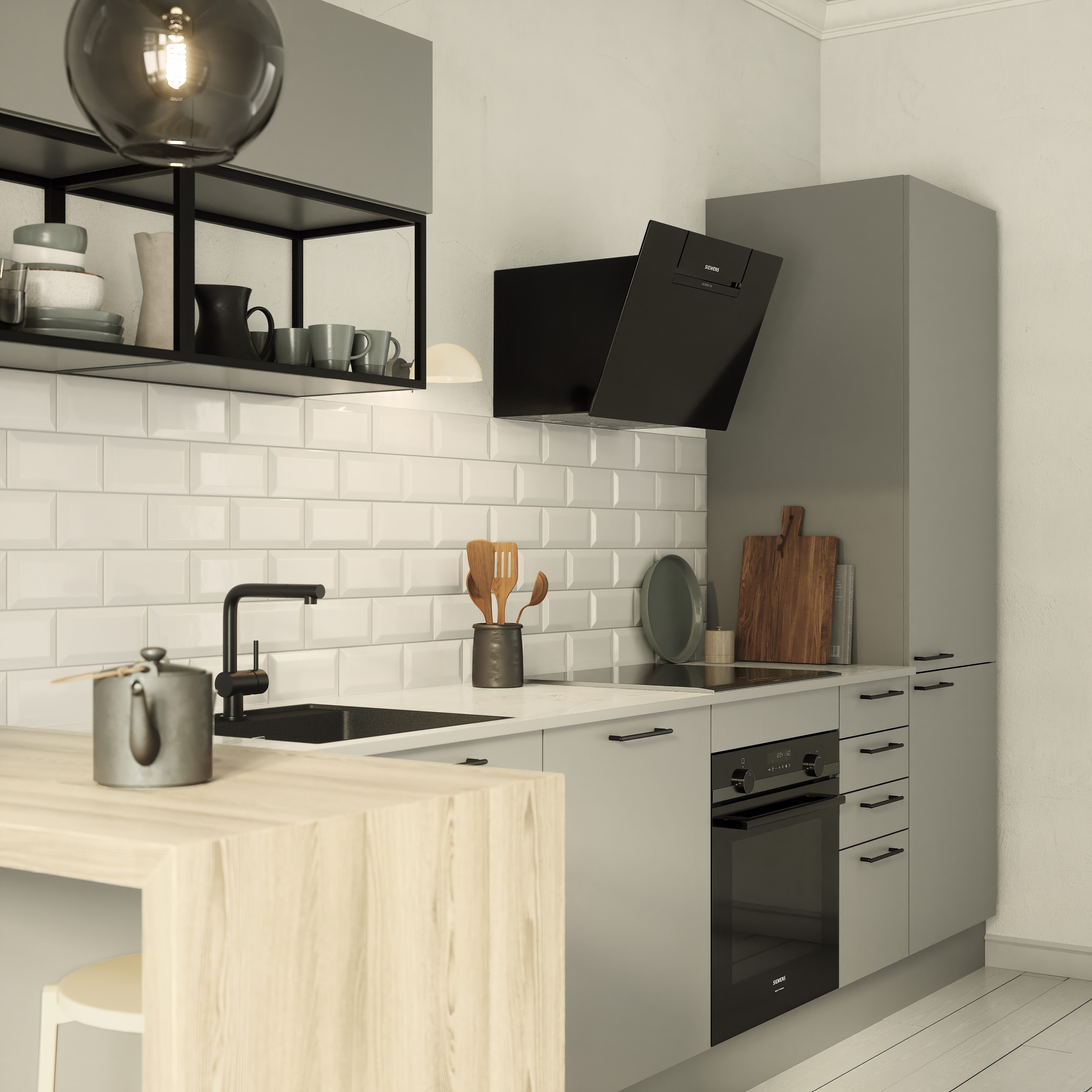 Modern by Designa køkken i glat grå