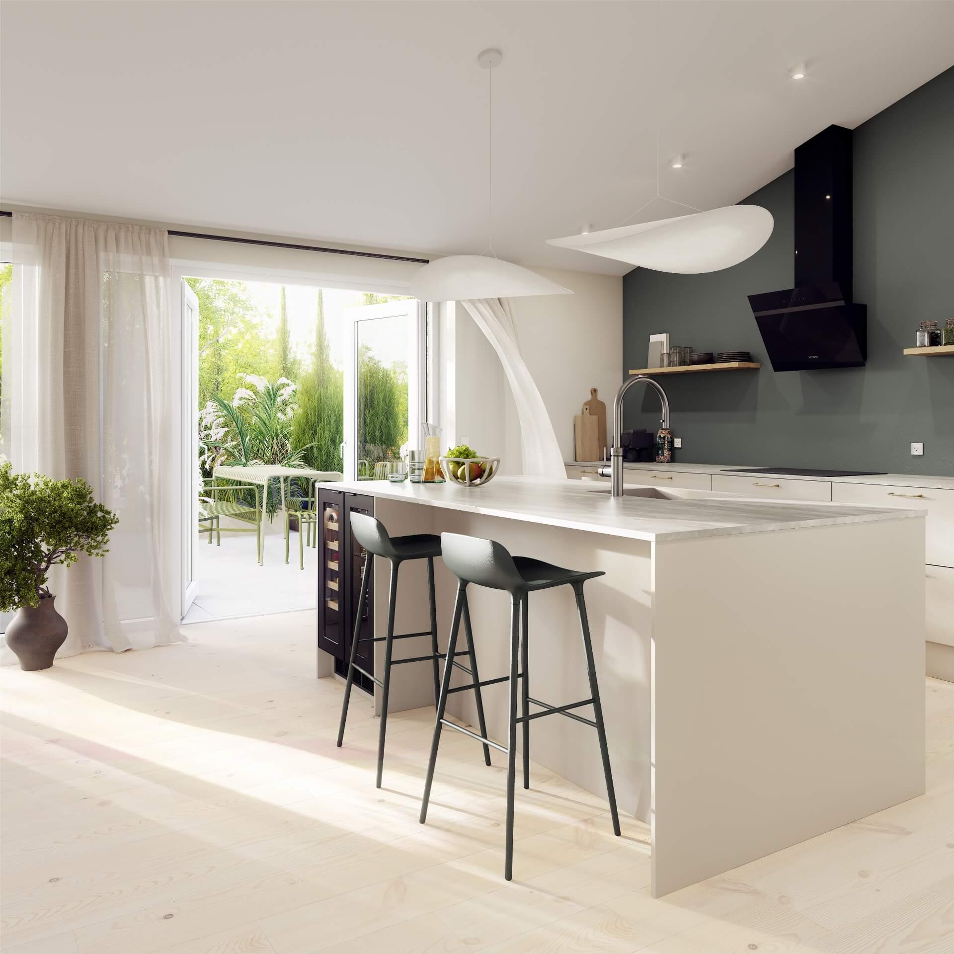 Modern by Designa køkken i beige laminat