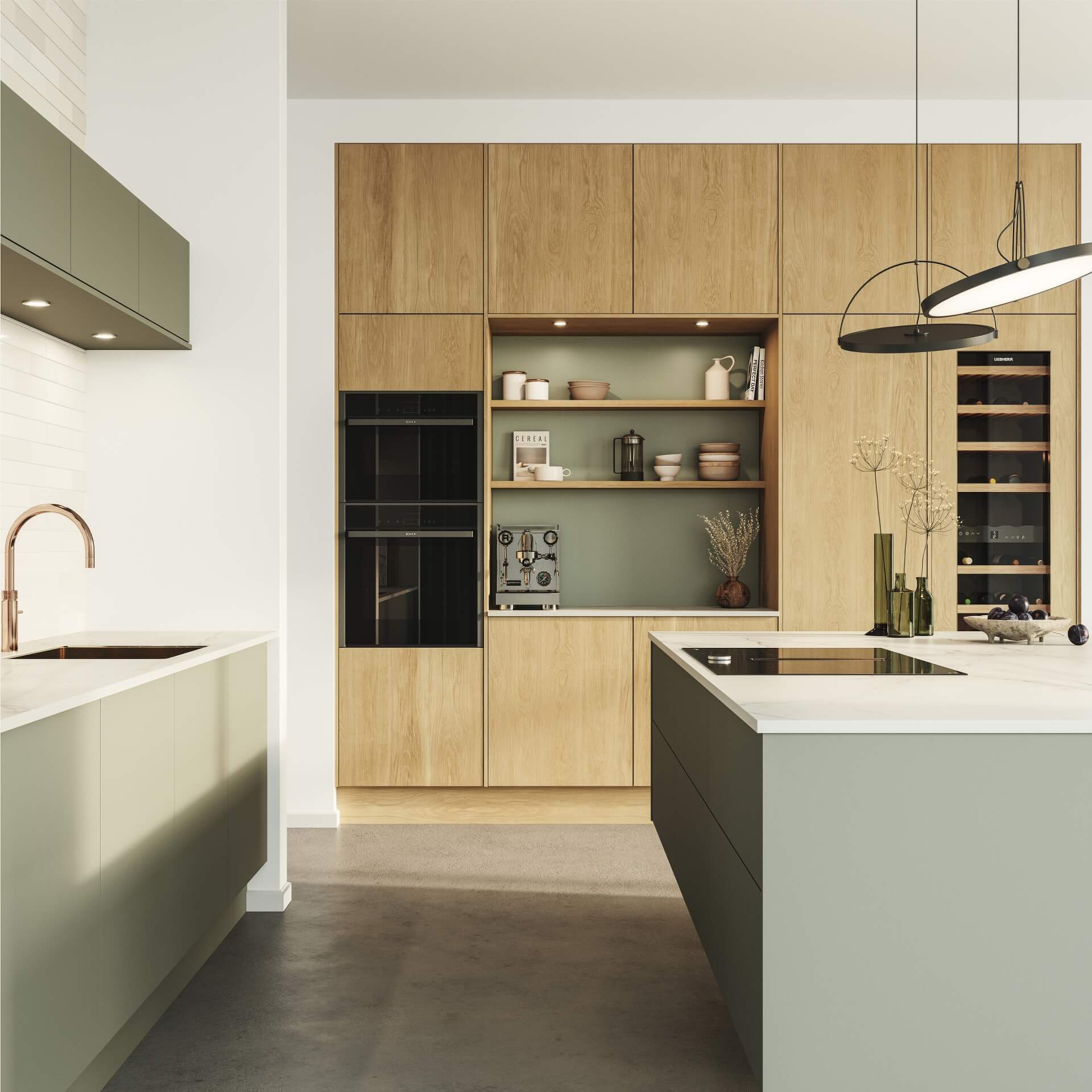 Silk by Designa køkken i ultramat sort og ultramat beige