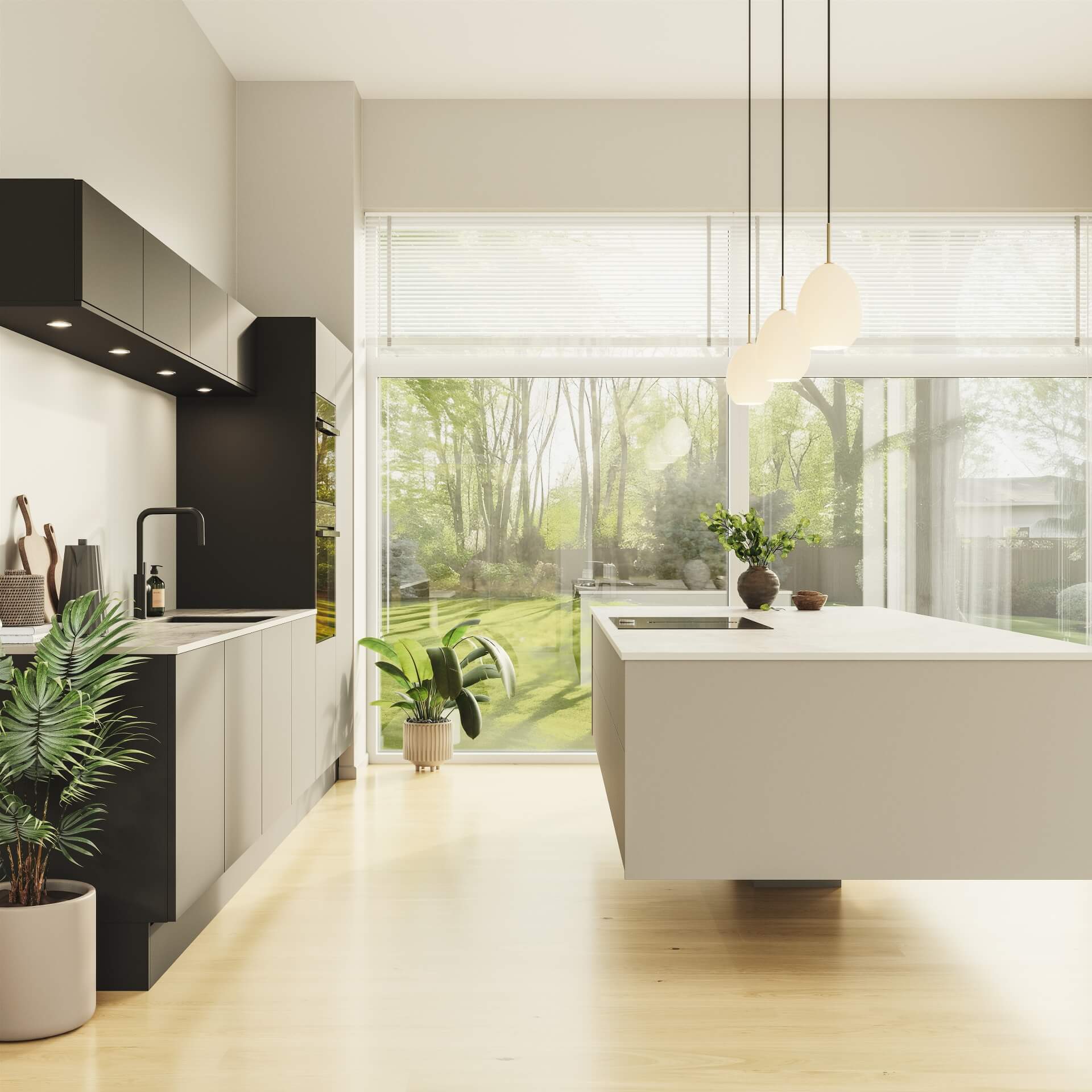 Silk by Designa køkken i ultramat sort og ultramat beige