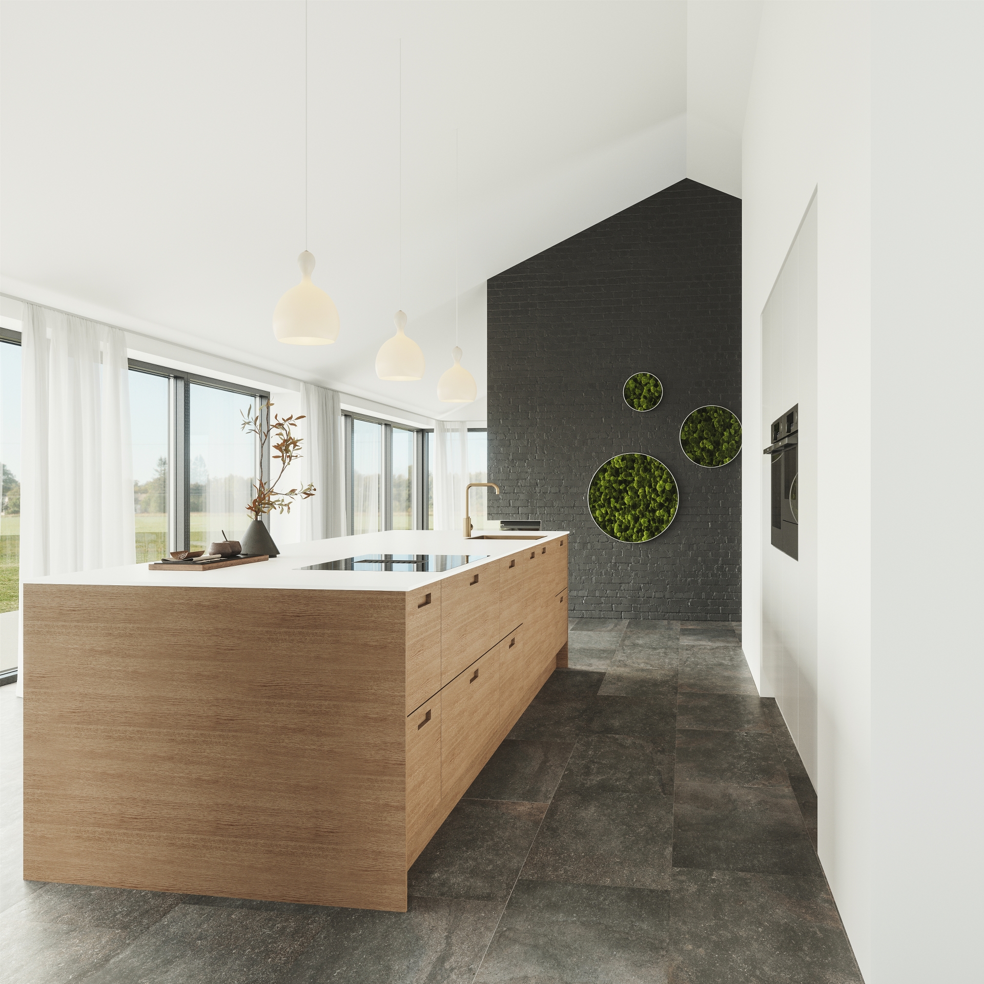 Nature by Designa køkken natur eg og Color by Designa hvid