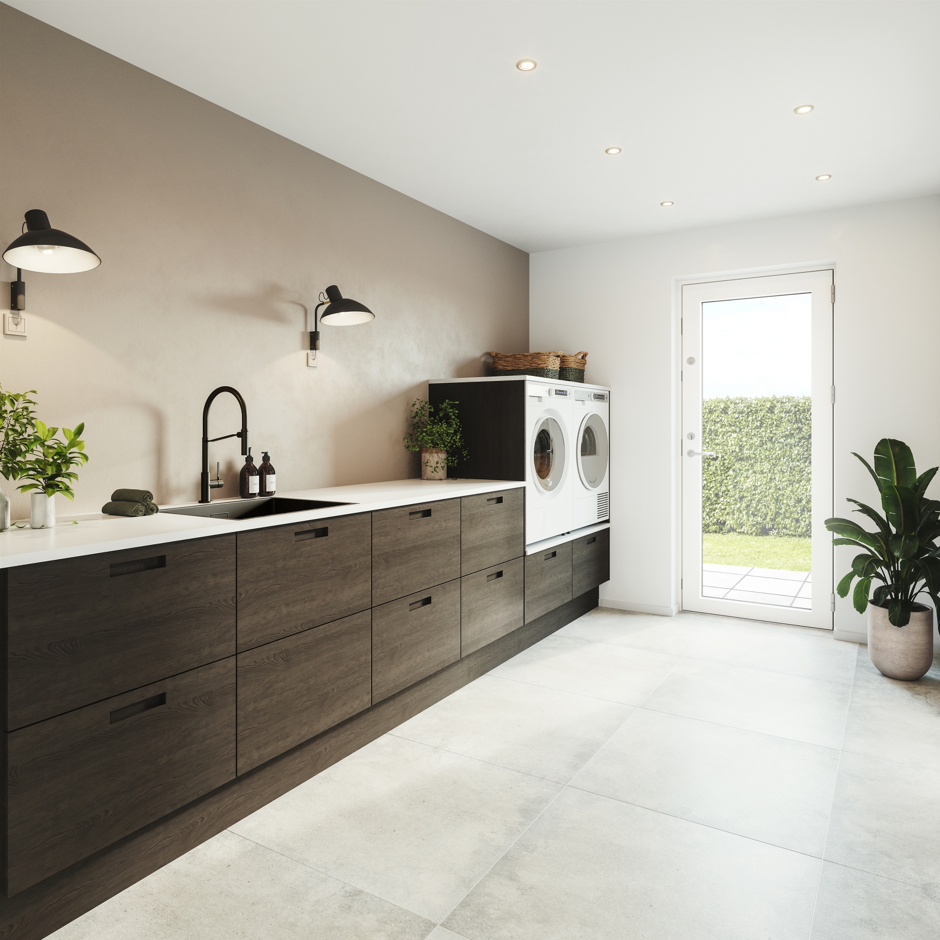 Nature by Designa bryggers i rustik mørk eg