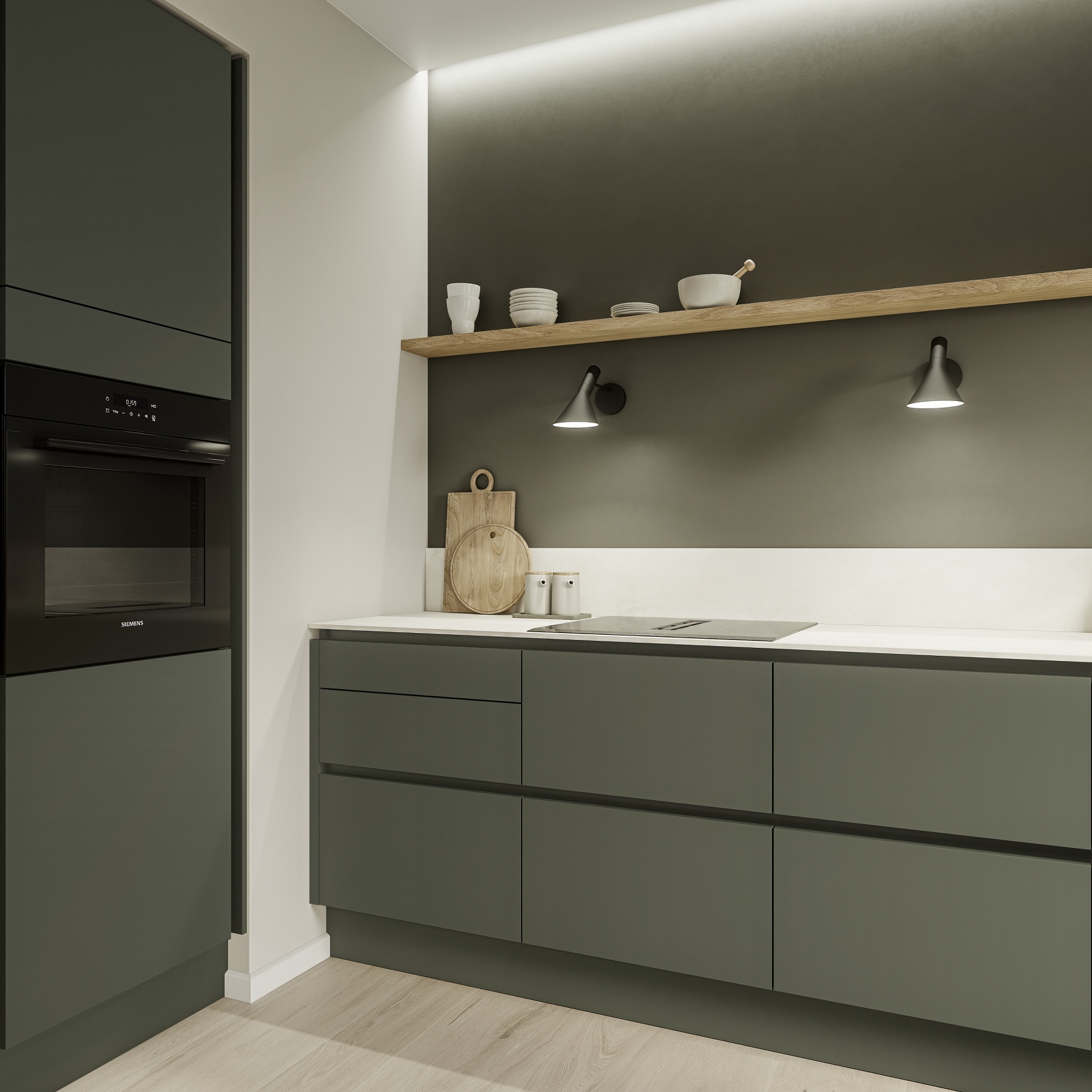 Color by Designa oliven grøn køkken