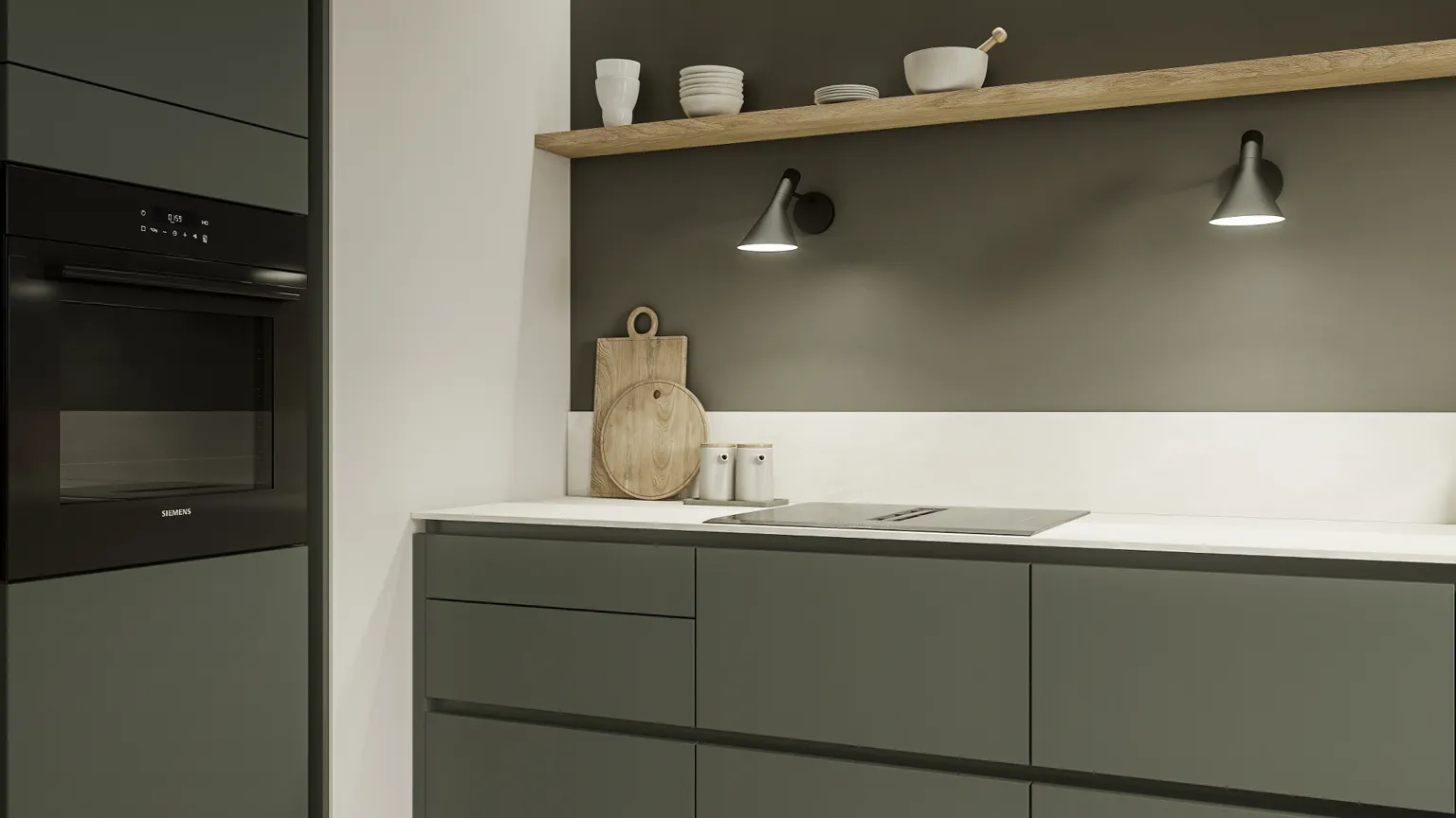 Color by Designa oliven grøn køkken