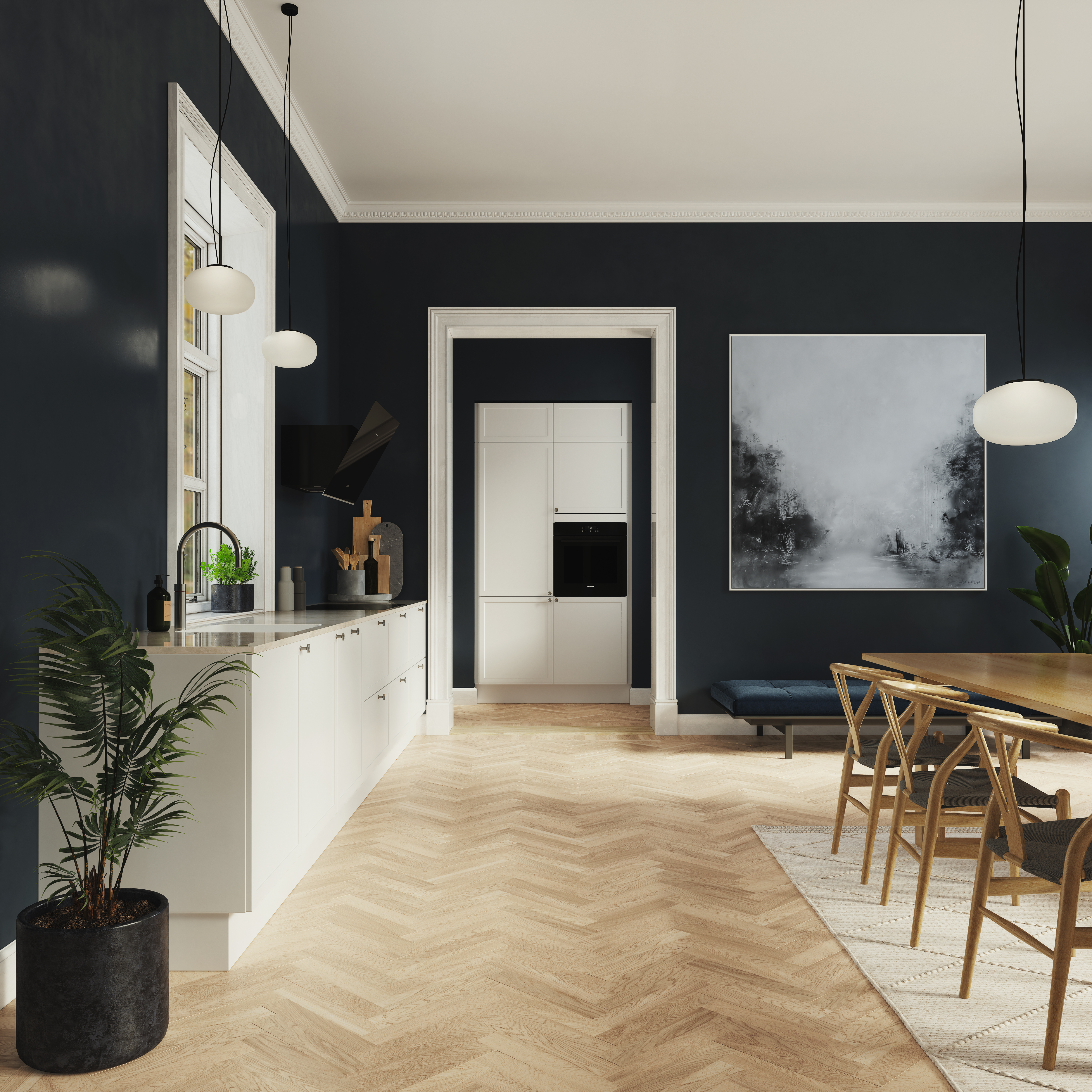 Classic by Designa køkken i hvid ramme