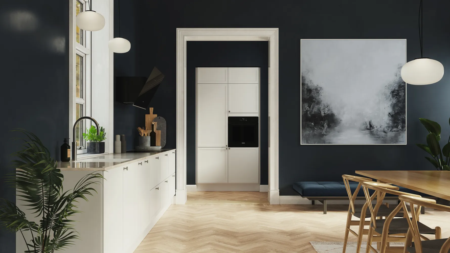Classic by Designa køkken i hvid ramme