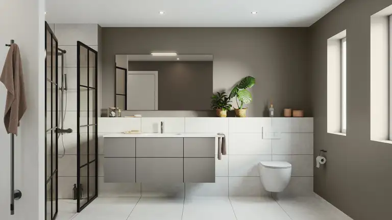 Silk by Designa bad i ultramat grå