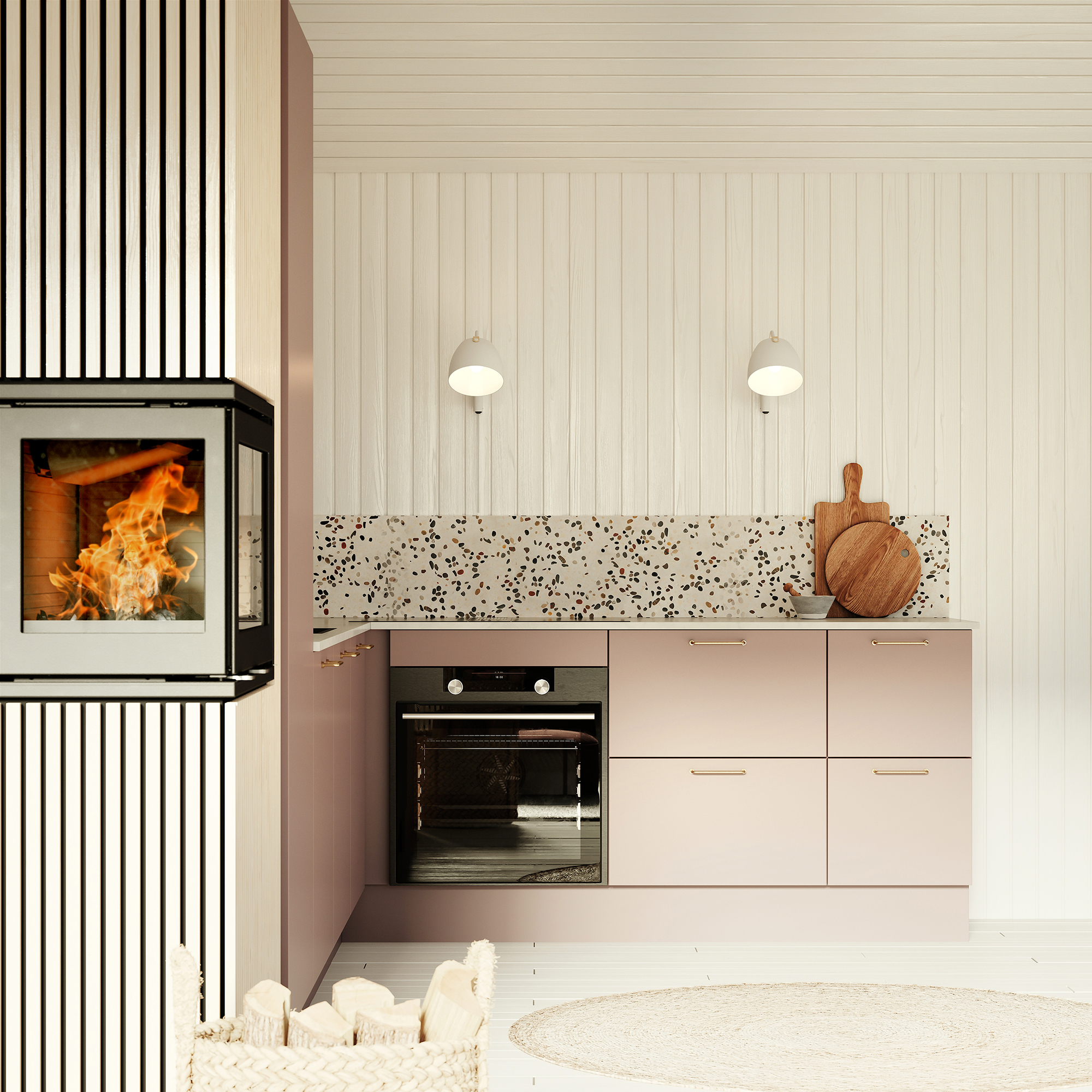 Color by Designa køkken i rosa