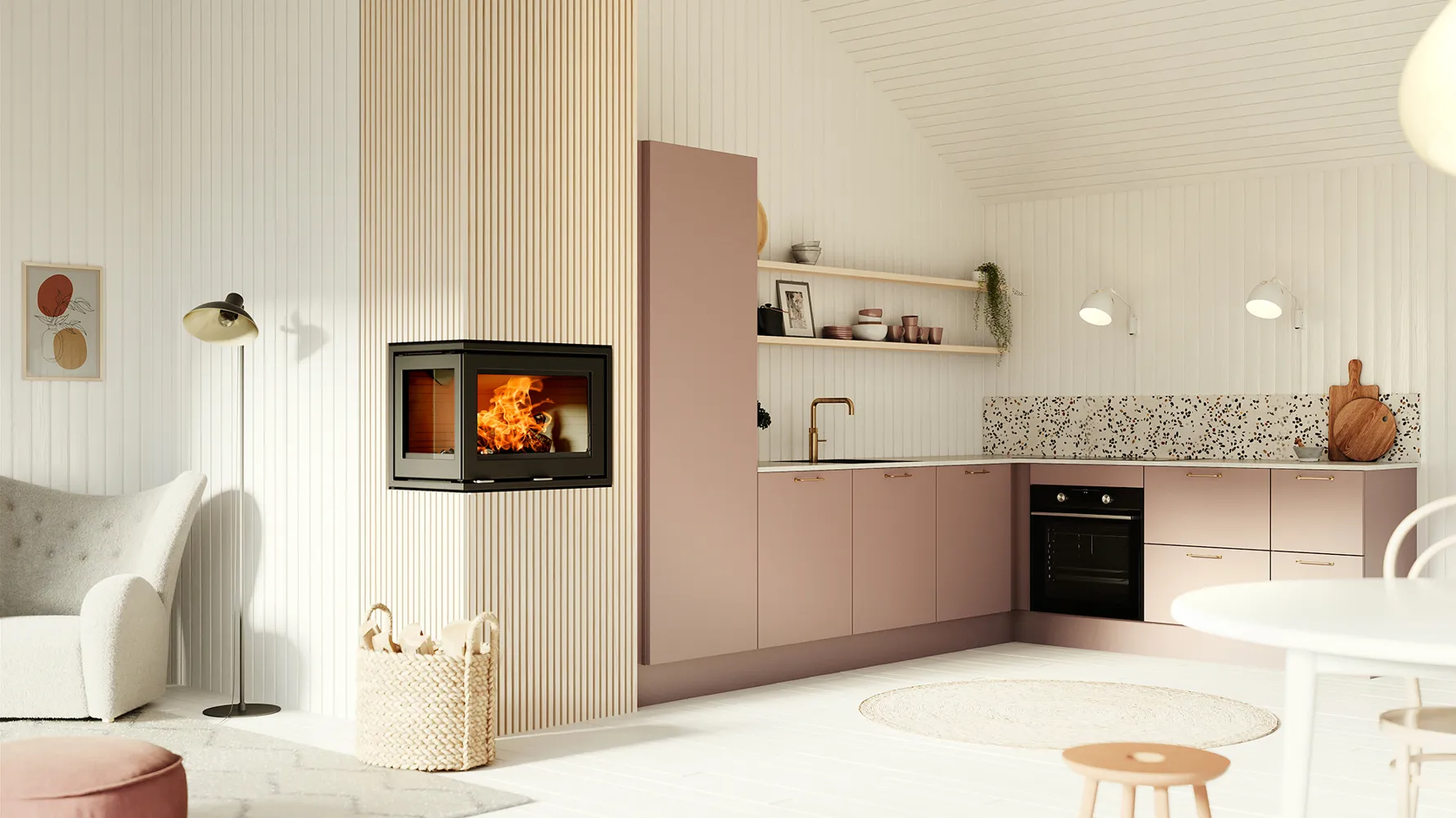 Color by Designa køkken i rosa