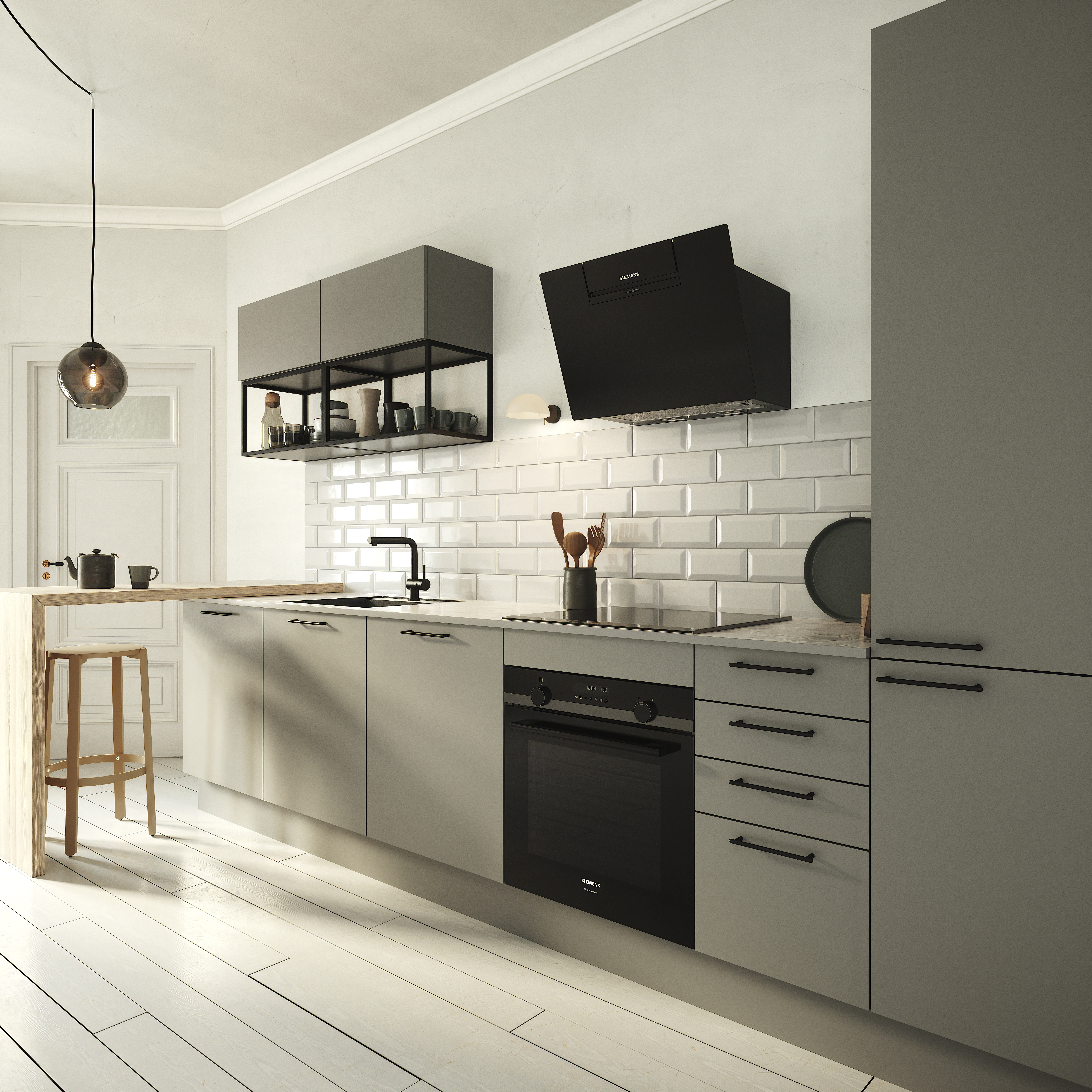 Modern by Designa køkken i glat grå