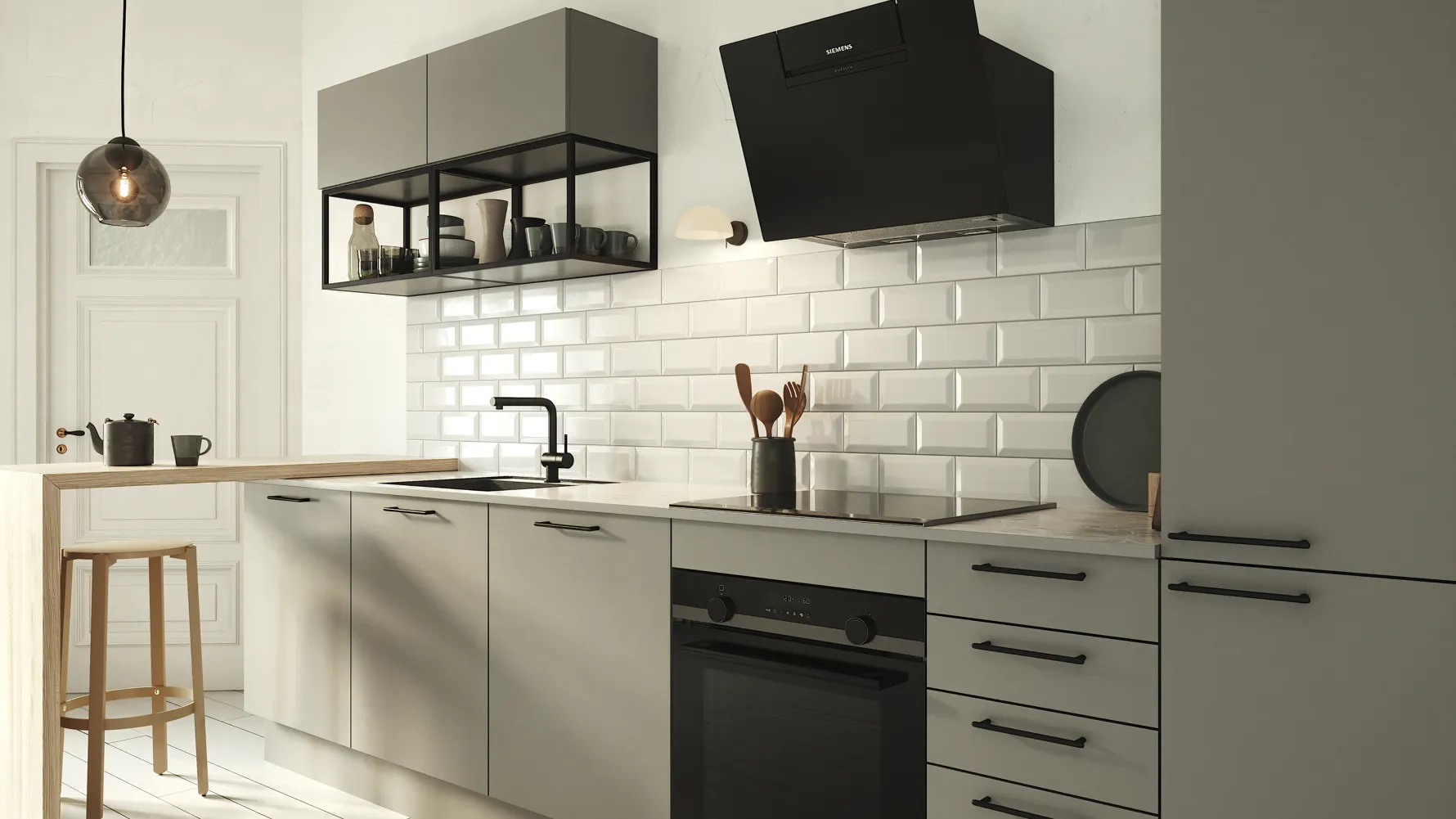 Modern by Designa køkken i glat grå